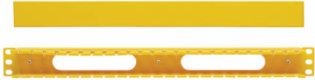 Horizontal Cable Manager, Finger Duct with Cover, 1U, Yellow