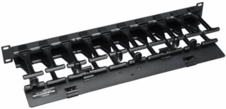 1U High Capacity Horizontal Cable Manager, 19 Inch, Steel, 2.6 lbs
