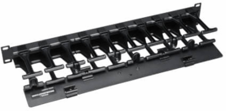 1U High Capacity Horizontal Cable Manager, 19 Inch, Steel, 2.6 lbs