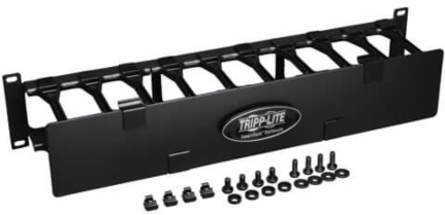 2U High Capacity Horizontal Cable Manager, 19 Inch, Steel, Black Finish