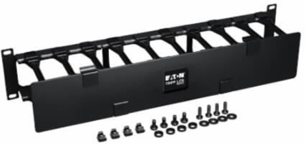 2U High Capacity Horizontal Cable Manager, 19 Inch, Steel, Black Finish