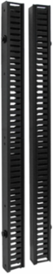 Vertical Cable Manager 6 Ft, Toolless Mounting, Cold Rolled Steel