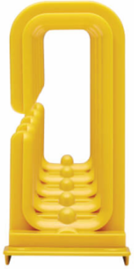 Horizontal Cable Manager, Flexible Rings, 1U, Yellow/Black