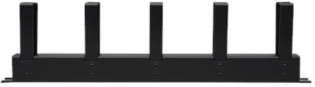 Horizontal Cable Manager, Metal Rings, 1U, Black