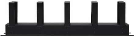 Horizontal Cable Manager, Metal Rings, 2U, Black