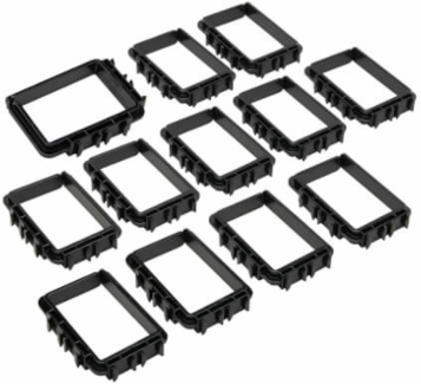 Cable Management D-Rings, Large 3 x 4 Inch, 12 Pack