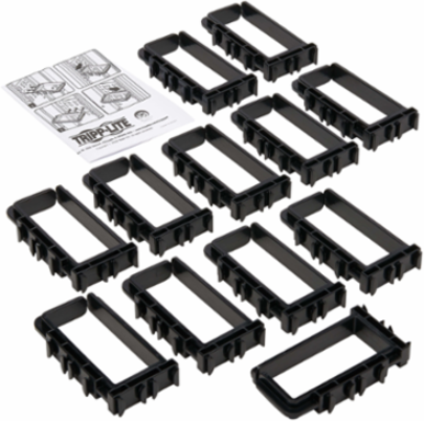 Cable Management Rings, Small 2 x 4 Inch, 12 Pack, High-Strength Polycarbonate
