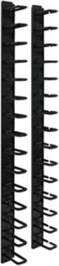 6-Foot Vertical Cable Manager, Flexible Ring Type, Toolless Mounting