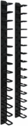 6-Foot Vertical Cable Manager, Flexible Ring Type, Toolless Mounting