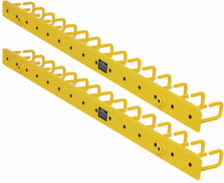 Vertical Cable Manager, Flexible Rings, Yellow, 6 ft