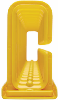 Vertical Cable Manager, Flexible Rings, Yellow, 6 ft