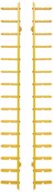 Vertical Cable Manager, Flexible Rings, Yellow, 6 ft