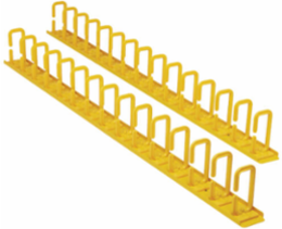 Vertical Cable Manager, Flexible Rings, Yellow, 6 ft