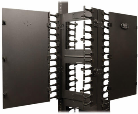 Vertical Cable Manager 12 Inch Wide - 6 Feet High, Cold Rolled Steel