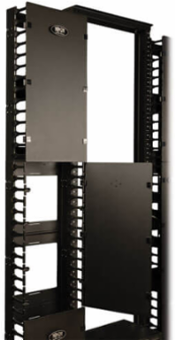 Vertical Cable Manager 12 Inch Wide - 6 Feet High, Cold Rolled Steel