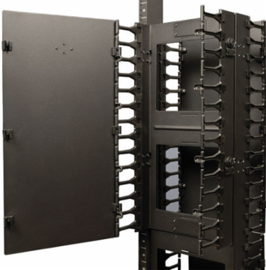 Vertical Cable Manager 12 Inch Wide - 6 Feet High, Cold Rolled Steel
