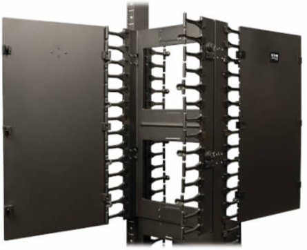 Vertical Cable Manager 12 Inch Wide - 6 Feet High, Cold Rolled Steel