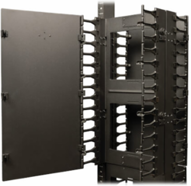 Vertical Cable Manager 12 Inch Wide - 6 Feet High, Cold Rolled Steel