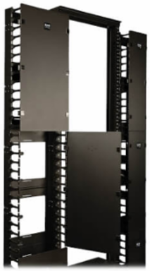 Vertical Cable Manager 12 Inch Wide - 6 Feet High, Cold Rolled Steel