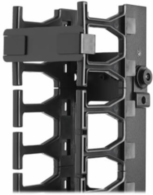 6 Foot High Capacity Vertical Cable Manager, 3 Inch Wide, Toolless Mounting