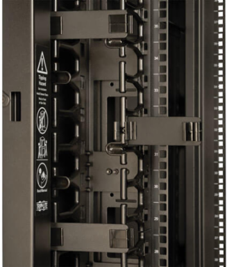 6 Foot High Capacity Vertical Cable Manager, 3 Inch Wide, Toolless Mounting