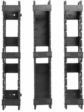 6 Foot High Capacity Vertical Cable Manager, 3 Inch Wide, Toolless Mounting