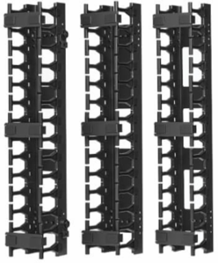 6 Foot High Capacity Vertical Cable Manager, 3 Inch Wide, Toolless Mounting