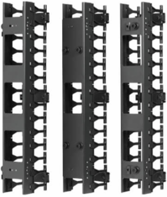 6 Foot High Capacity Vertical Cable Manager, 3 Inch Wide, Toolless Mounting