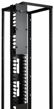Vertical Cable Manager 6 Ft High, 6 Inch Wide, Toolless Mounting, Cover