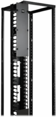Vertical Cable Manager 6 Ft High, 6 Inch Wide, Toolless Mounting, Cover