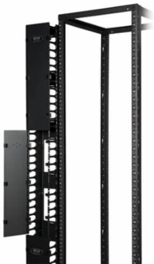 Vertical Cable Manager 6 Ft High, 6 Inch Wide, Toolless Mounting, Cover