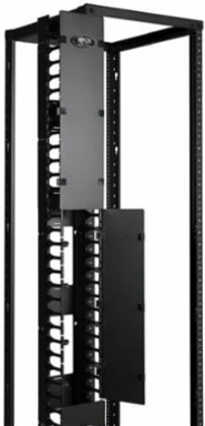 Vertical Cable Manager 6 Ft High, 6 Inch Wide, Toolless Mounting, Cover