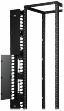 Vertical Cable Manager 6 Ft High, 6 Inch Wide, Toolless Mounting, Cover