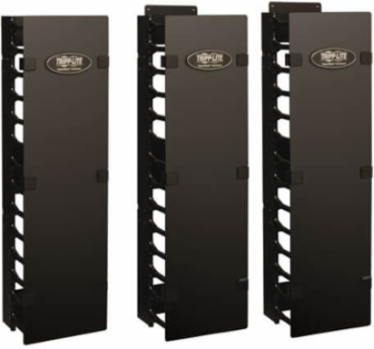 Vertical Cable Manager 6 Ft High, 6 Inch Wide, Toolless Mounting, Cover