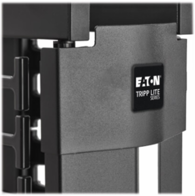 High-Capacity Vertical Cable Manager - Deep Double Finger Duct with Cover, Single Sided, 6 in. Wide, Black, 7 ft. (2.2 m)