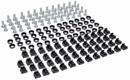 SmartRack Square Hole Hardware Kit with 50 pcs 12-24 Screws & Cage Nuts