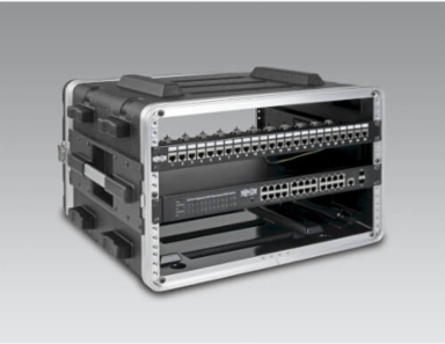 6U ABS Server Rack Flight Case, 100 lb Capacity, 21 Inch Max Device Depth