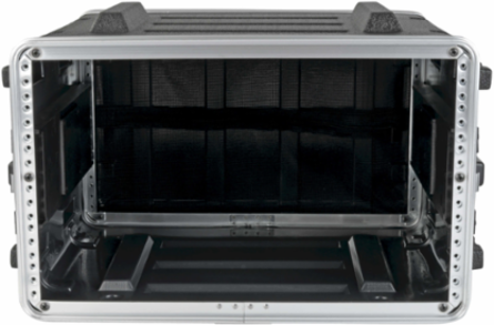 6U ABS Server Rack Flight Case, 100 lb Capacity, 21 Inch Max Device Depth