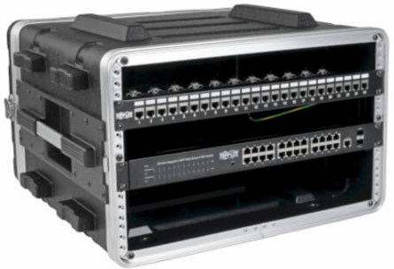 6U ABS Server Rack Flight Case, 100 lb Capacity, 21 Inch Max Device Depth