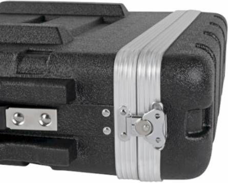 6U ABS Server Rack Flight Case, 100 lb Capacity, 21 Inch Max Device Depth