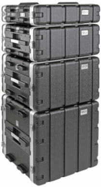 6U ABS Server Rack Flight Case, 100 lb Capacity, 21 Inch Max Device Depth