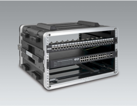 6U ABS Server Rack Flight Case, 100 lb Capacity, 21 Inch Max Device Depth
