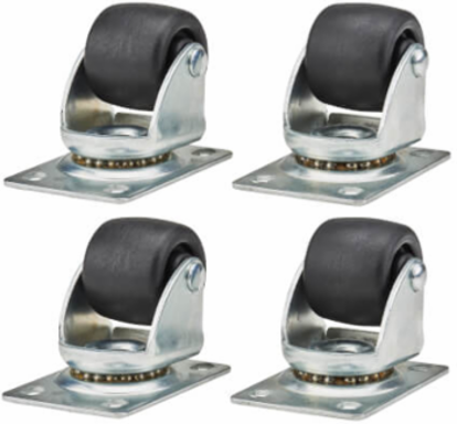 SmartRack Rolling Caster Kit, 4 Casters, 550 lb Per Caster Rating