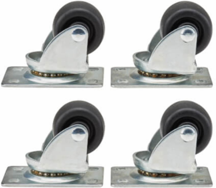 SmartRack Rolling Caster Kit, 4 Casters, 550 lb Per Caster Rating
