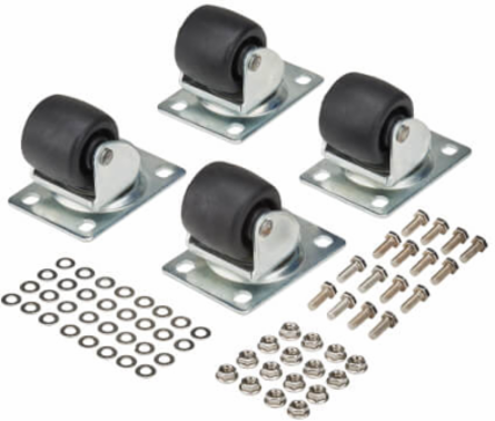 SmartRack Rolling Caster Kit, 4 Casters, 550 lb Per Caster Rating