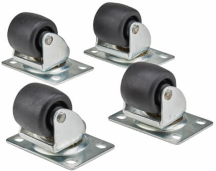 SmartRack Rolling Caster Kit, 4 Casters, 550 lb Per Caster Rating