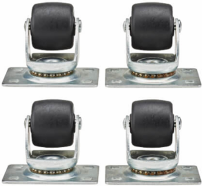 SmartRack Rolling Caster Kit, 4 Casters, 550 lb Per Caster Rating