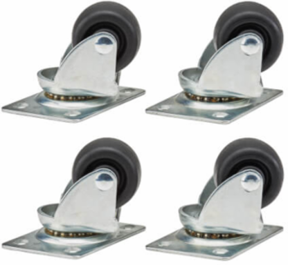 SmartRack Rolling Caster Kit, 4 Casters, 550 lb Per Caster Rating