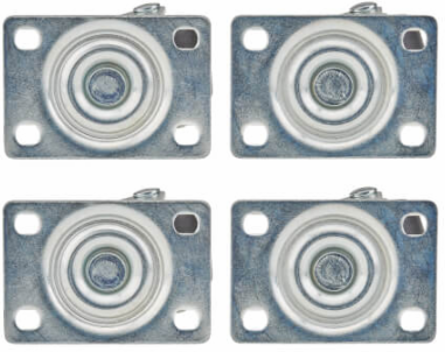SmartRack Rolling Caster Kit, 4 Casters, 550 lb Per Caster Rating