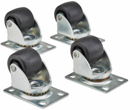 SmartRack Rolling Caster Kit, 4 Casters, 550 lb Per Caster Rating